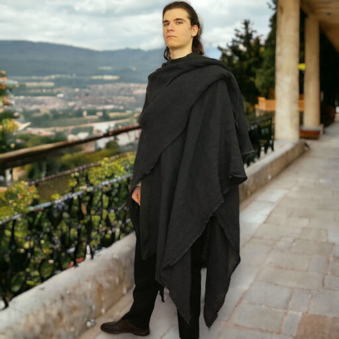 Poncho unisex din canepa. Poncho pentru doamne. Poncho pentru domni.